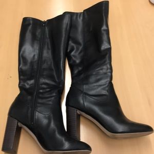 ASOS leather hi heel boots